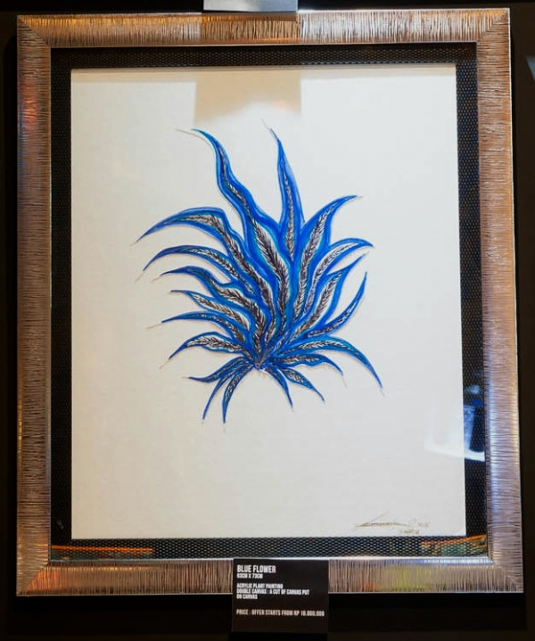 "Blue flower“canvas on canvas